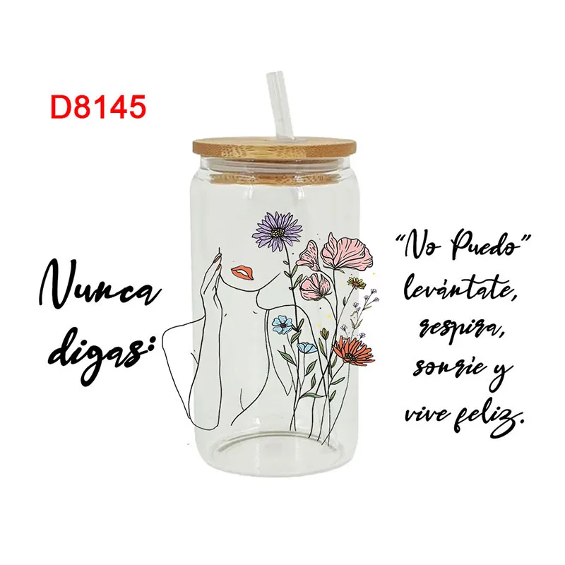 UV DTF Transfer Sticker Sisters girl for The 16oz Libbey Glasses Wraps Bottles Cup Can DIY Waterproof Decals D7901 dtf transfer sticker