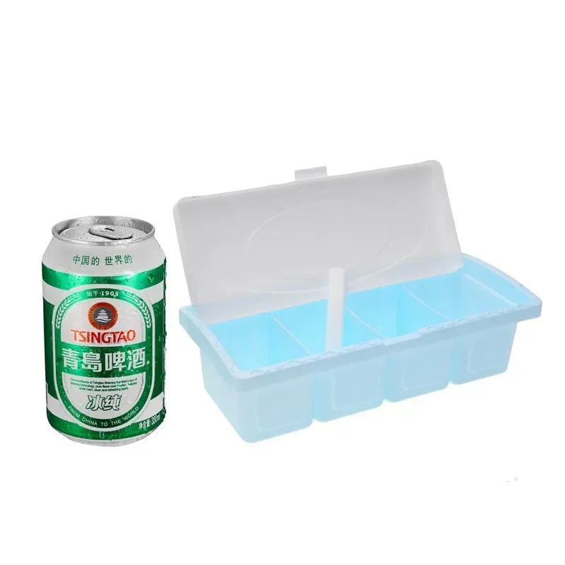 Multi-functional Plastic Seasoning Box Salt MSG Seasoning Box Kitchen Separator Spoon Lid Jar Spice Jars Set