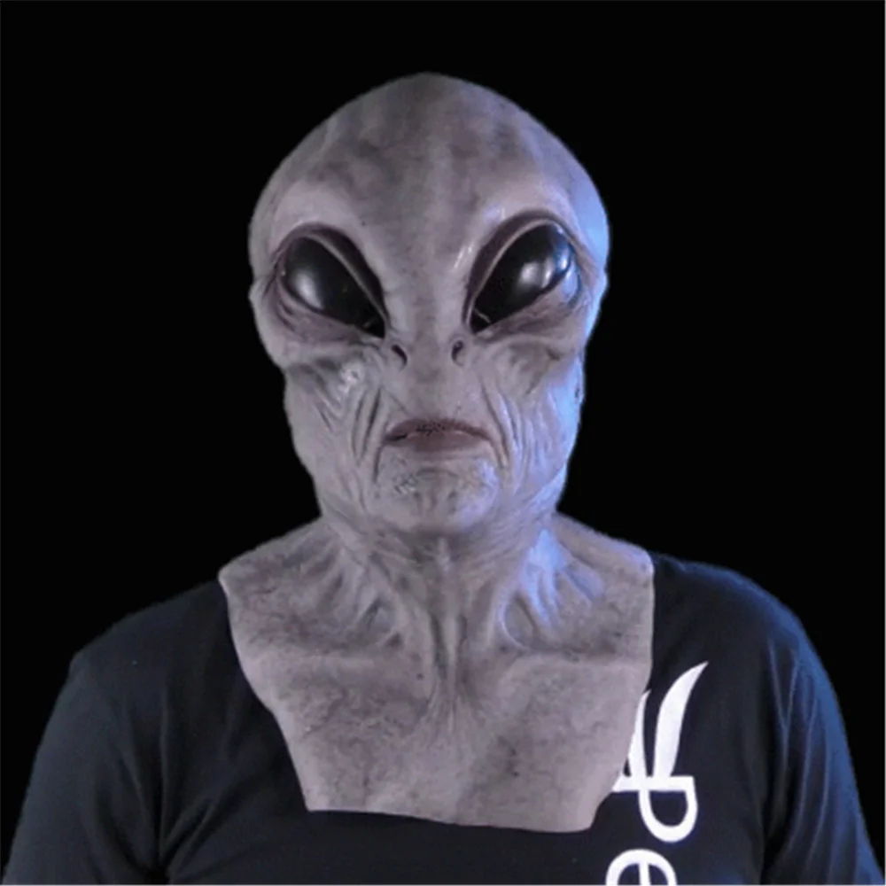 Description Picture 4 of itemHalloween Alien Mask Scary Horrible Horror Alien Supersoft mask Mask Creepy Party Decoration Funny Cosplay Prop Masks New