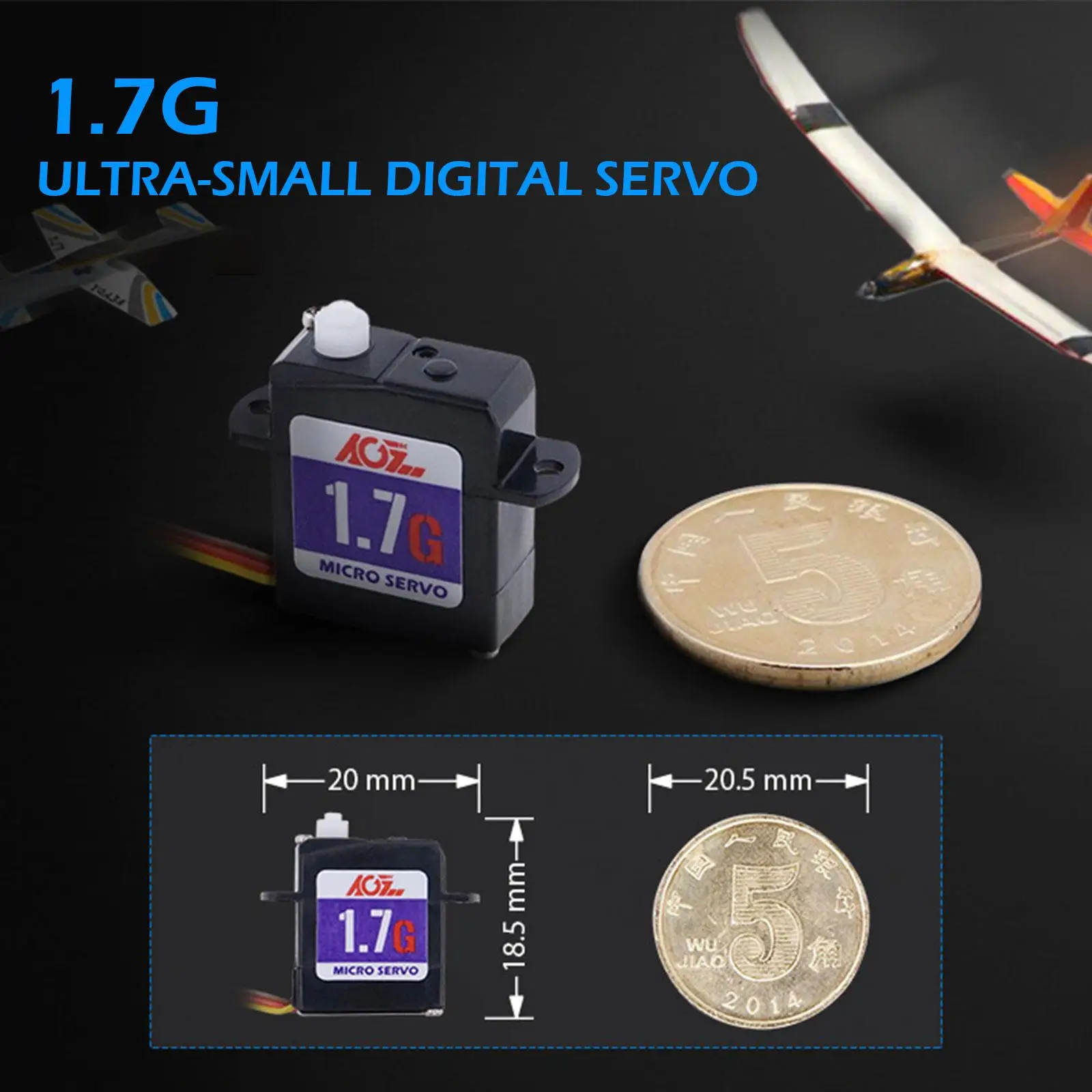 Servo JST Ultra Nano Sub C017CLS 0.050sec Digital Micro Servo Motor 1.7g for RC Car Plane Drone Robots Boat digital micro servo motor