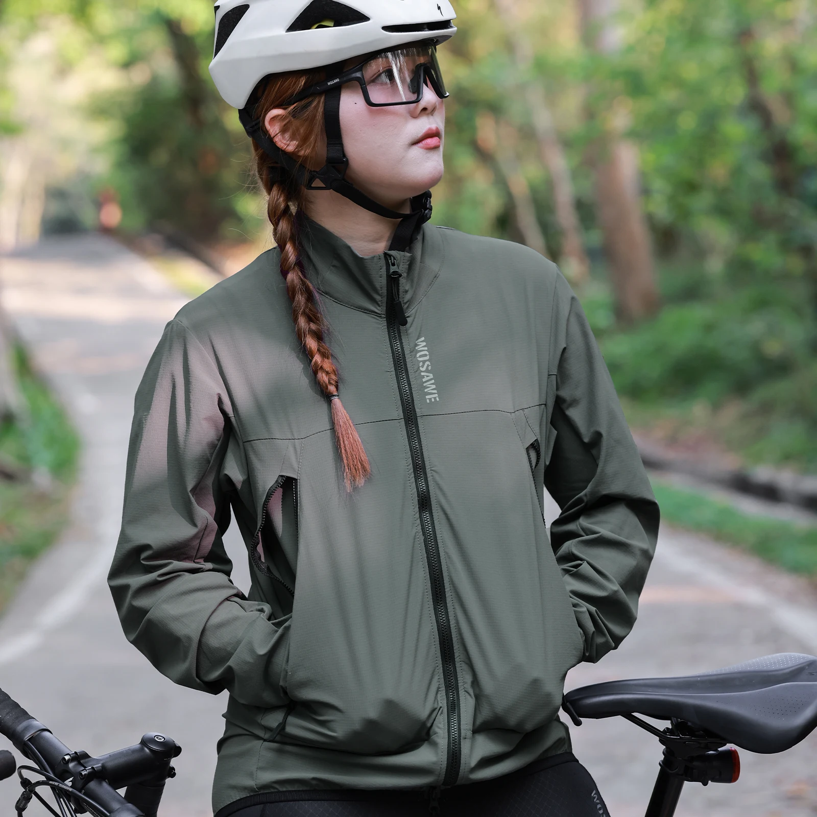 WOSAWE 사이클링 자켓 남성 여성 방풍 경량 통기성 자켓 MTB 자전거 윈드 브레이커 도로 자전거 저지 의류 조끼