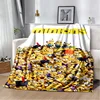 Kawaii Despicable Me Minions Soft Flannel Blankets,Throw Blanket Comfortable Blanket for Picnic Beds Sofa Home Bedroom Kid Cover 4