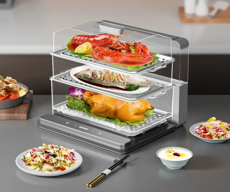Description Picture 3 of item220V Foldable Electric Food Steamers with Large Capacity and Multi-Layer Design for Home Cooking A