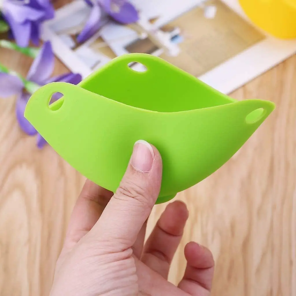 Silicone Egg Poachers Cups Egg Boiler Mold Cup Poaching Cups Ring for Microwave Air Fryer Stovetop Cooking Tool