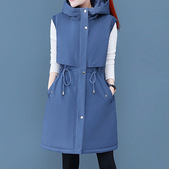 Vest Women's Winter Coat Vests With Hood Sleeveless Warm Down Coat With Pockets Hooded Fleece Jackets for Women