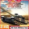 RC Tank Military 7CH War Battle M1 Leopard 2 United States Remote Control Toy Car Tank Model Electric Toys for Boy 2.4G Children 1