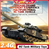 RC Tank Military 7CH War Battle M1 Leopard 2 United States Remote Control Toy Car Tank Model Electric Toys for Boy 2.4G Children 1