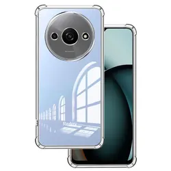 Shockproof Transparent Silicone Phone Case - Soft Protective Back Cover for Redmi Turbo 3 (FSKS)