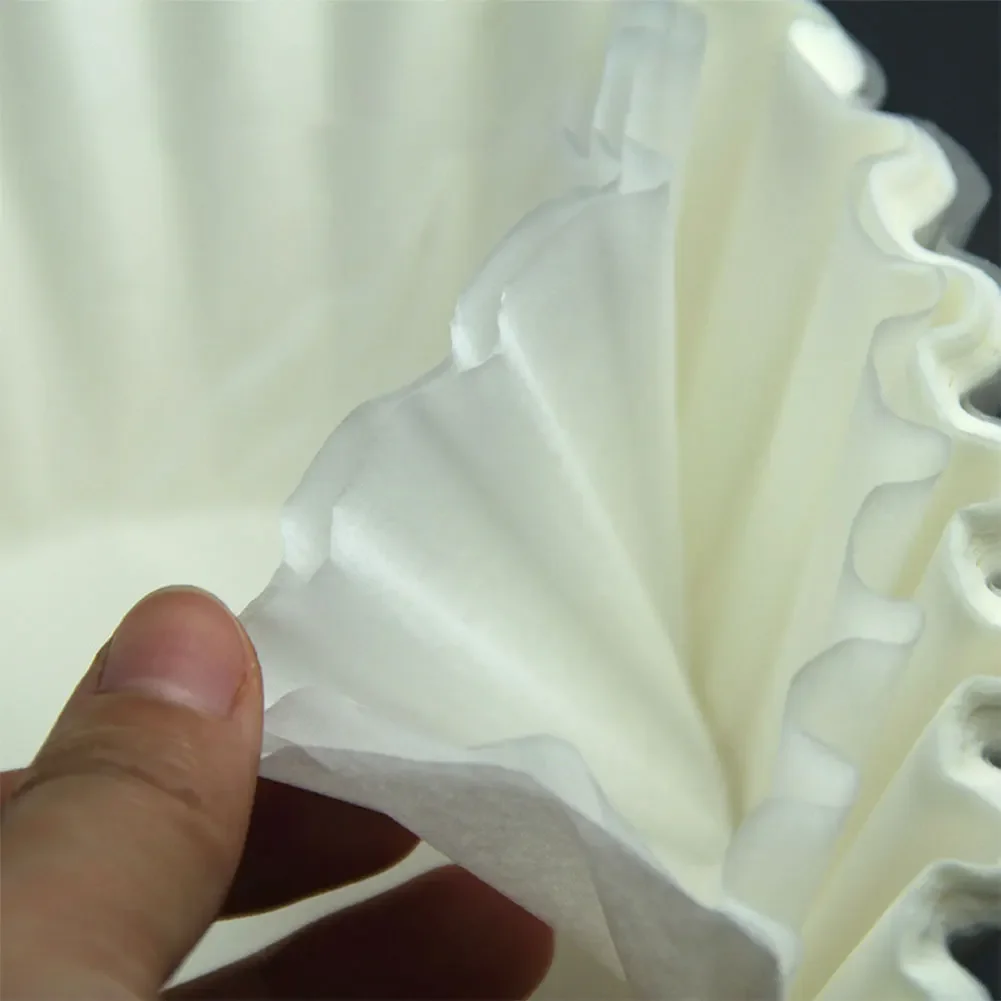 50/100Pcs Paper Filters Disposable Basket Coffee Filters Coffee Paper Filters for 8-12 Cup Coffee Makers