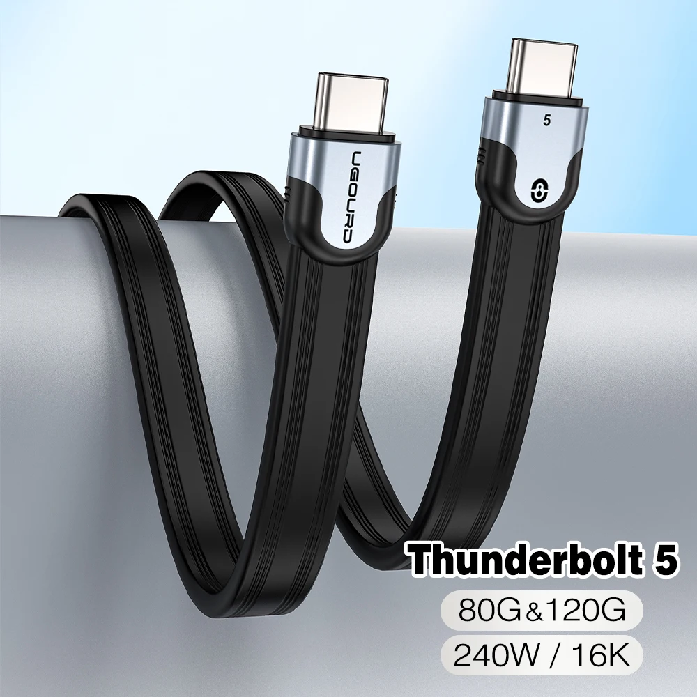 ตัวเลือกสินค้า สายเคเบิล Thunderbolt 5 ความเร็วสูง 80Gbps สำหรับ USB-C