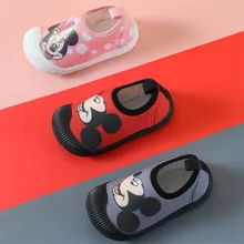 Disney Minnie Mickey mouse Sneakers Slip on Designer Kids Casual Shoes Baby Boys Girls Shoes Child Flats