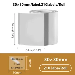 Elegant Silver/Gold Thermal Sticker Seal Labels for Festival Crafts and Party Decorations (Clear 30X30mm)