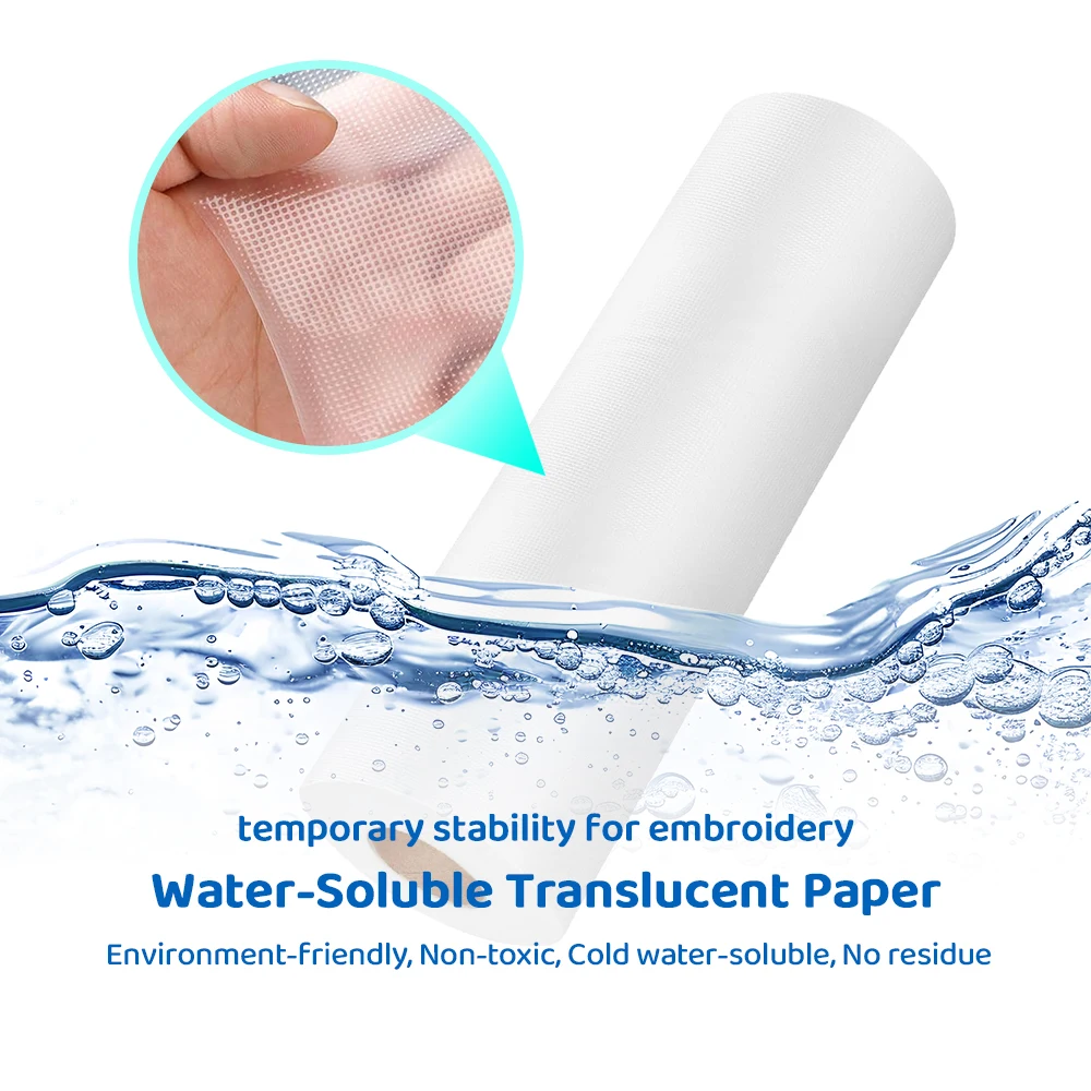 Water Soluble Film Embroidery Transfer Paper Transparent Wash Water Soluble Topping Film For Machine Embroidery And Hand Sewing