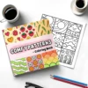 Comfy Patterns Coloring Book Bright Stress Relief Art Perfect Gift for Valentine's Day Christmas New Year Anniversary Birthday 3