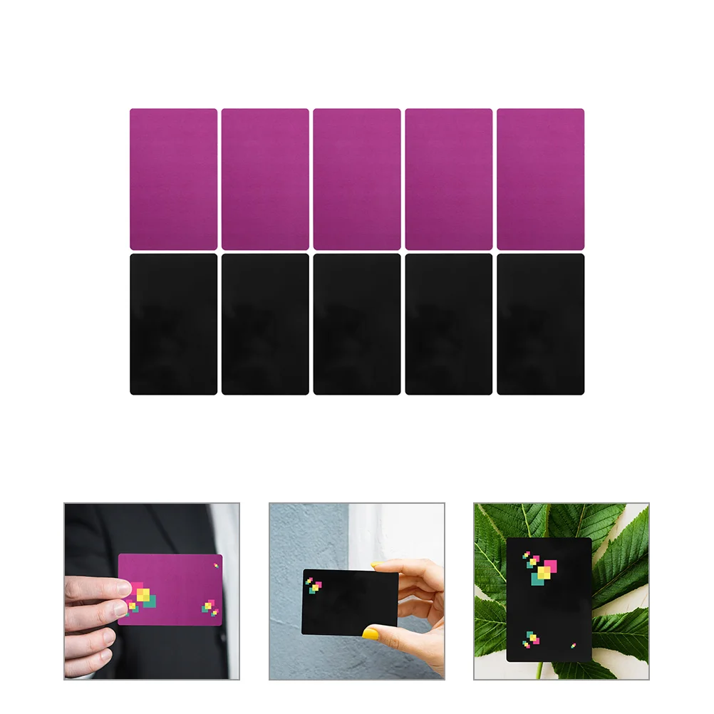 

10 Pcs Thermal Transfer Aluminum Business Cards Metal Nameplate Blank for Engraving Sublimation Sign Blanks Office