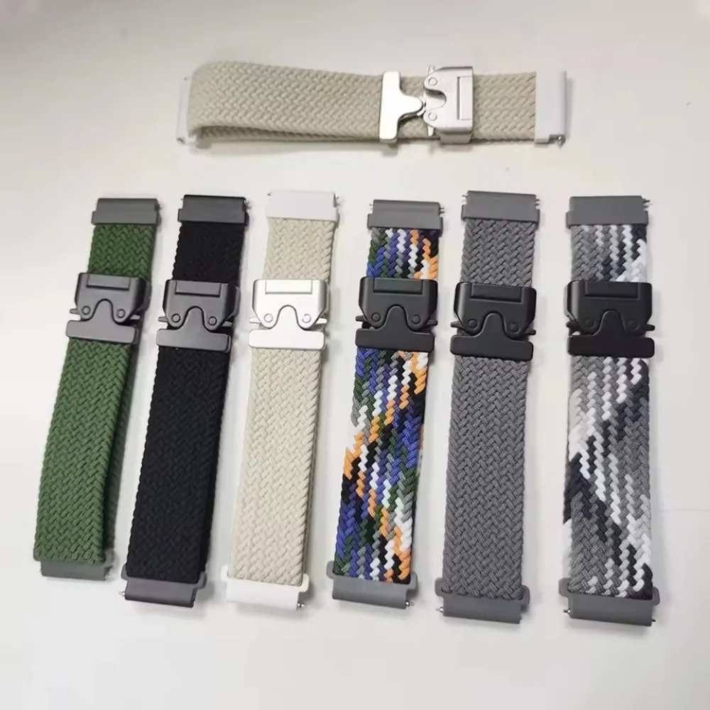 Breathable Braided Nylon Loop Strap with Parachute Buckle - 20mm/22mm