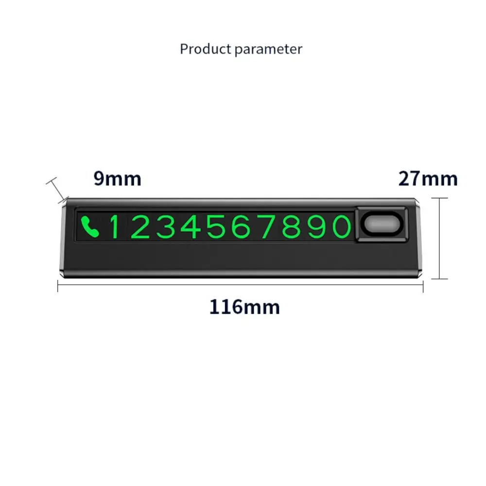 Premium Temporary Parking Phone Number Plate - High-Quality Interior Car Accessory