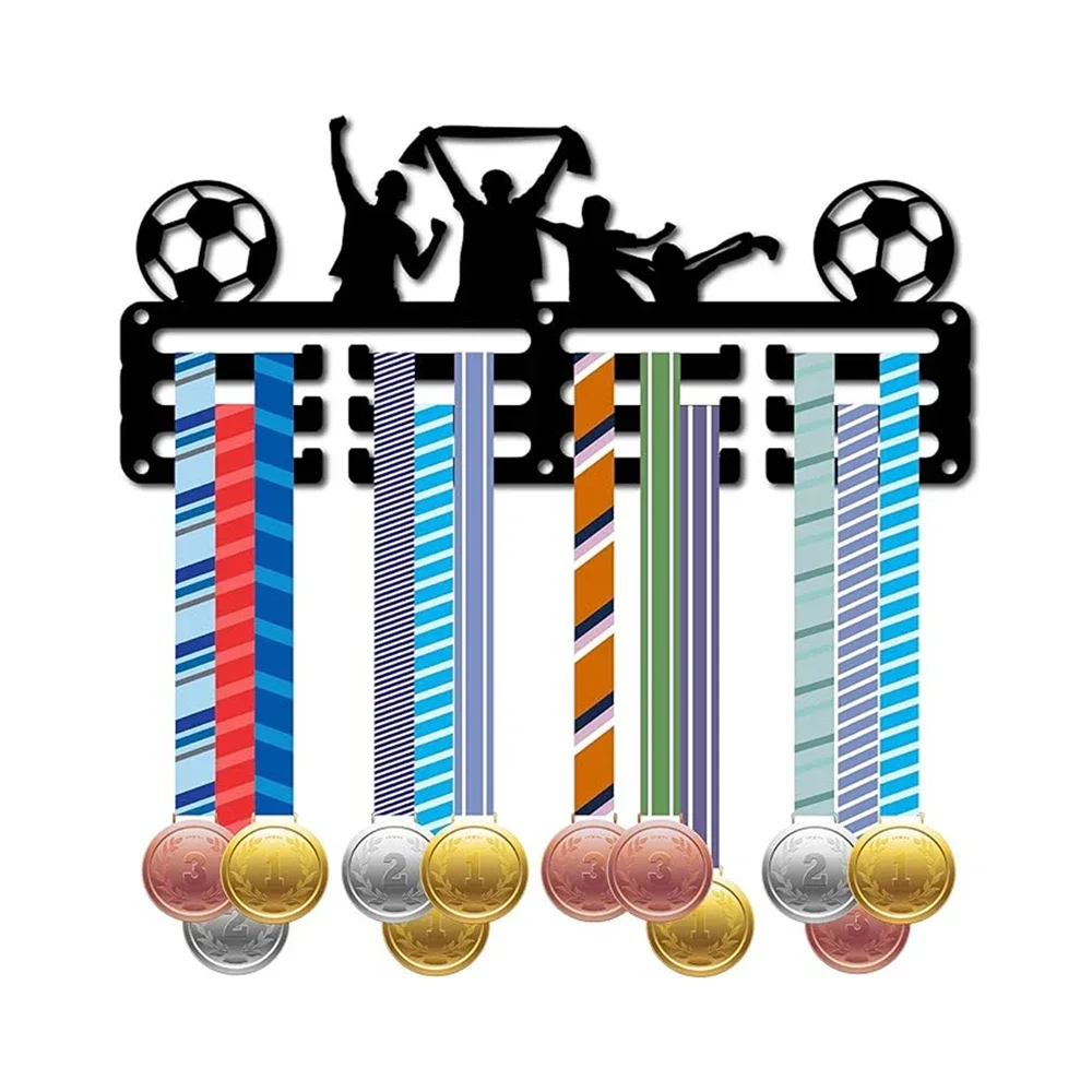 Football/Running Medal Hanger Display Stand for Wall Home Badge Competition Gymnastics Swimming Medal Winner Iron Art display stand