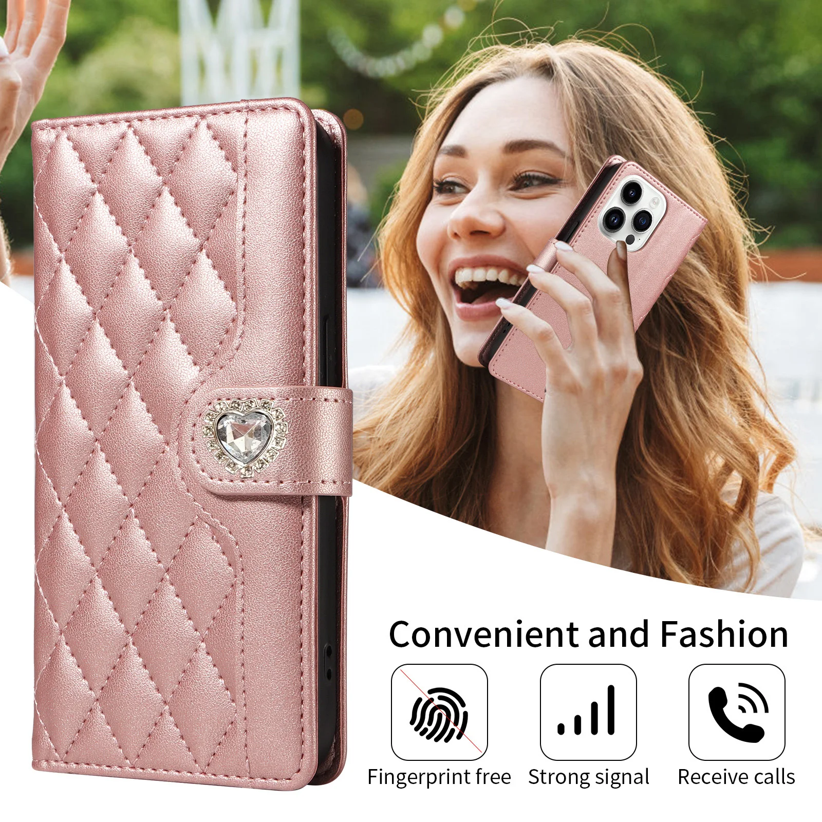 Crossbody Flip Case for Redmi 14C 14R 13C 13 12 11A 10C 10X 10 9C 9A 9 A5 A4 A3 Diamond Leather 3 Cards Wrist Strap Wallet Cover