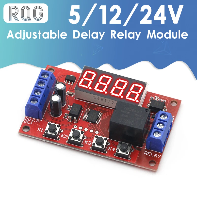 DC 5V/12V/24V Digital LED Cycle Timer Delay Relay Switch Time Relay Module DC 5V/12V/24V Digital LED Cycle Timer Delay Relay Switch Time Relay Module