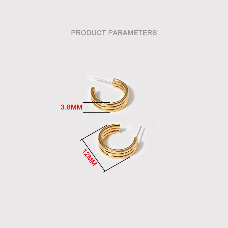 14k Gold gefüllte C-förmige Ohrringe Minimal Style Ohrstecker Gold gefüllte Ohrstecker Brincos Pendientes Ohrringe Boho Ohrring – Detail 23