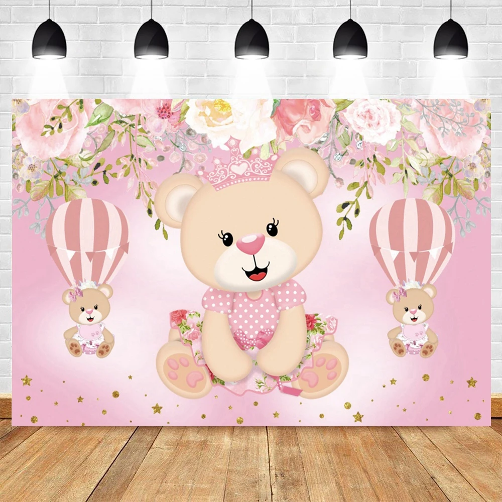Yeele Hot Air Balloon Bear Elephant Photography Backdrop Baby Shower Birthday Party Decor Photographic Background Photo Studio photo backdrop