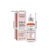 Jaysuing Hyaluronic Acid Face Serum 5 In 1 Moisturizing Brightening Anti-Aging Vitamin C Shrink Pores Serum Skin Care 30ml 6