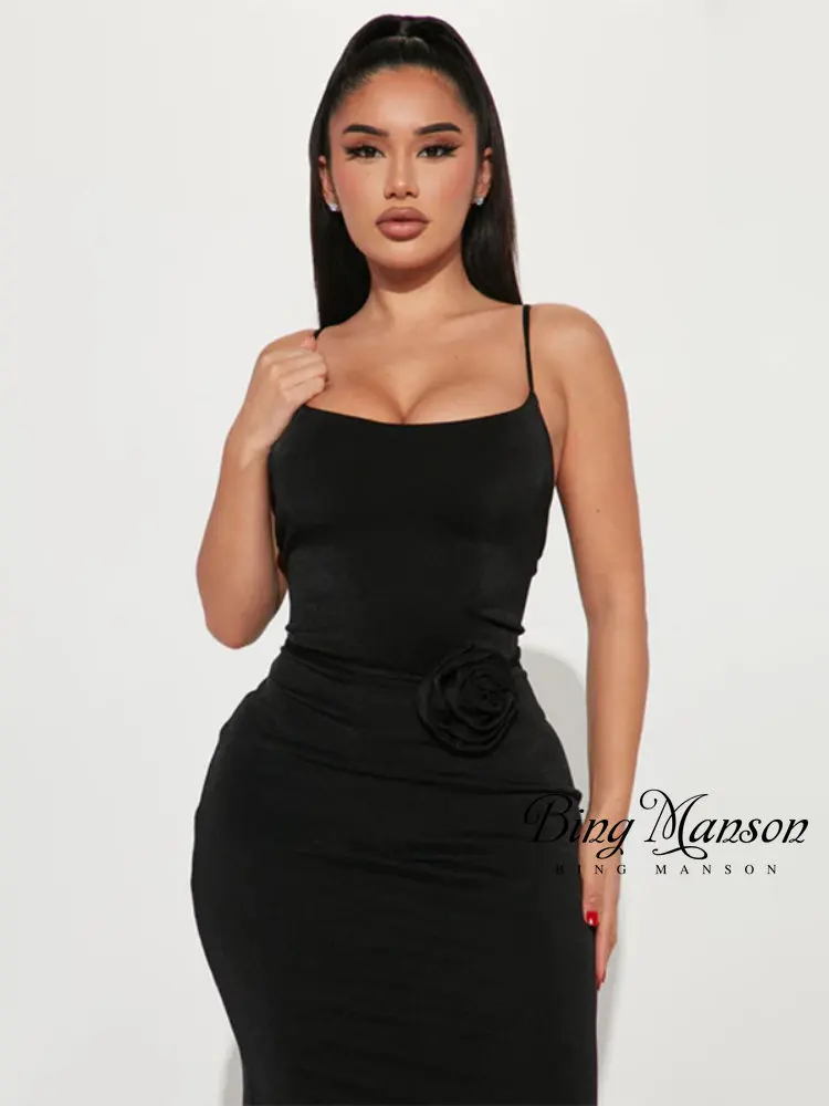 

Summer Dress 2023 Backless Party Club Outfits for Women Sexy Wholesale Slim Vestidos Elegantes Sleeveless Sling Long Dresses Y2k