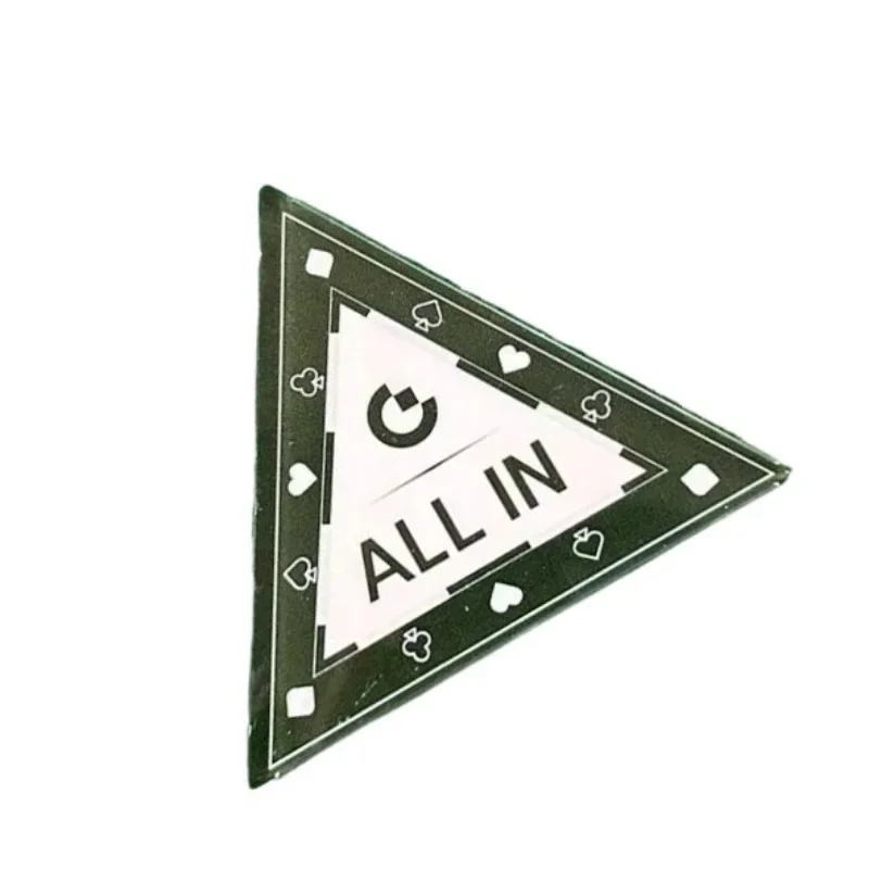 1 Pcs Triangle Poker ALL IN Chip Acrylic Dealer Buttons Chips Tokens Parties Casinos Home Games Crystal Poker Accessories poker chips