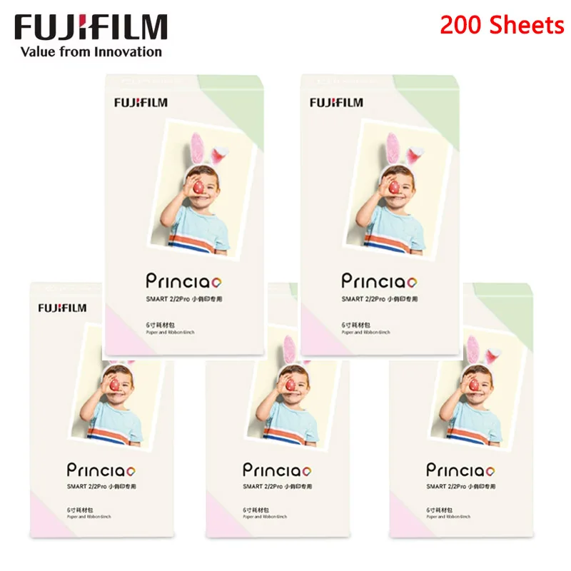 Fujifilm PrinCiao Xiaoqiao Printing 40-200 Sheets Paper Digital Photo Film Consumables Package For Fujifilm Princiao Smart II