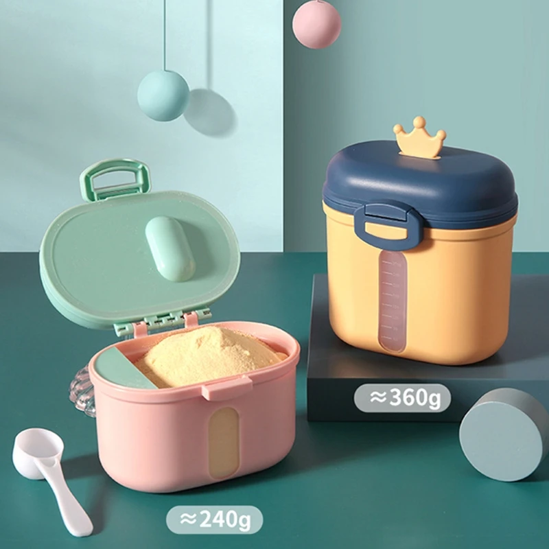 Convenient Baby Milk Powder Container Box with Spoon Airtight Food Snack Storage Infant Food Grade for Kids Boys Girls milk powder storage box