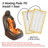 12V Universal Built-in Car Seat Heater Kit Fit 2 Seats Alloy Wire Heating Pads 3 Gear Square Control Switch Warmer Seat Cover 2