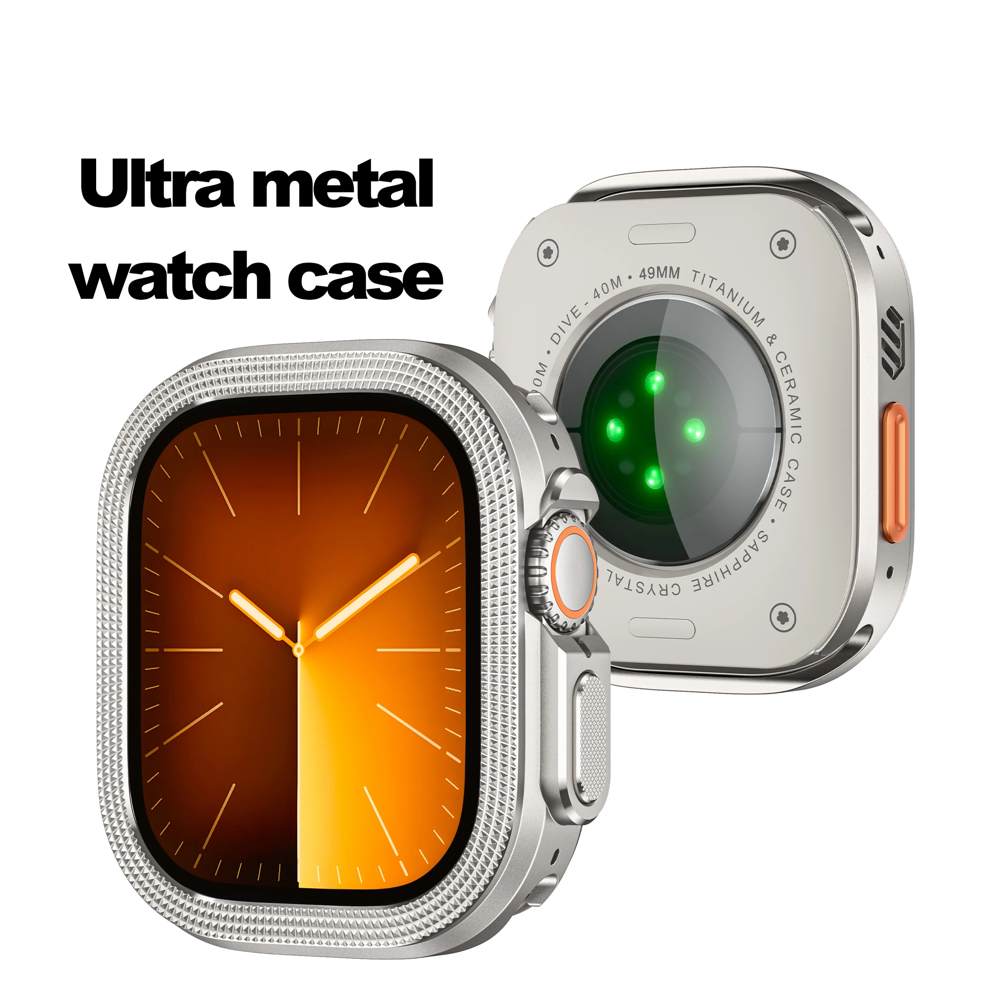 Rugged 3-in-1 Metal Case with Crown and Back Cover