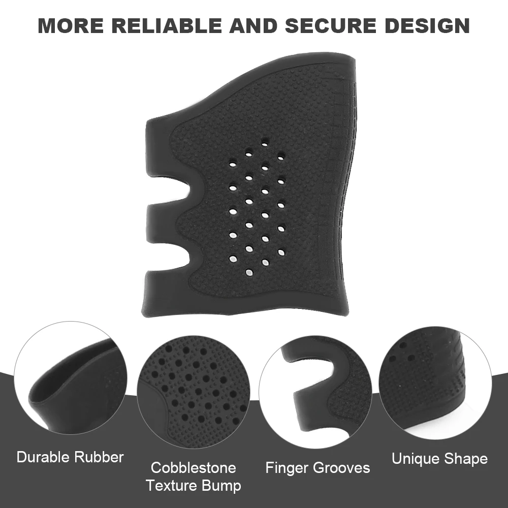 2Pcs Tactical Anti Slip Rubber Grip Sleeve Pistol Rubber Protect Cover Handgun Holster for GK 17 19 38 Hunting Airsoft Accessory