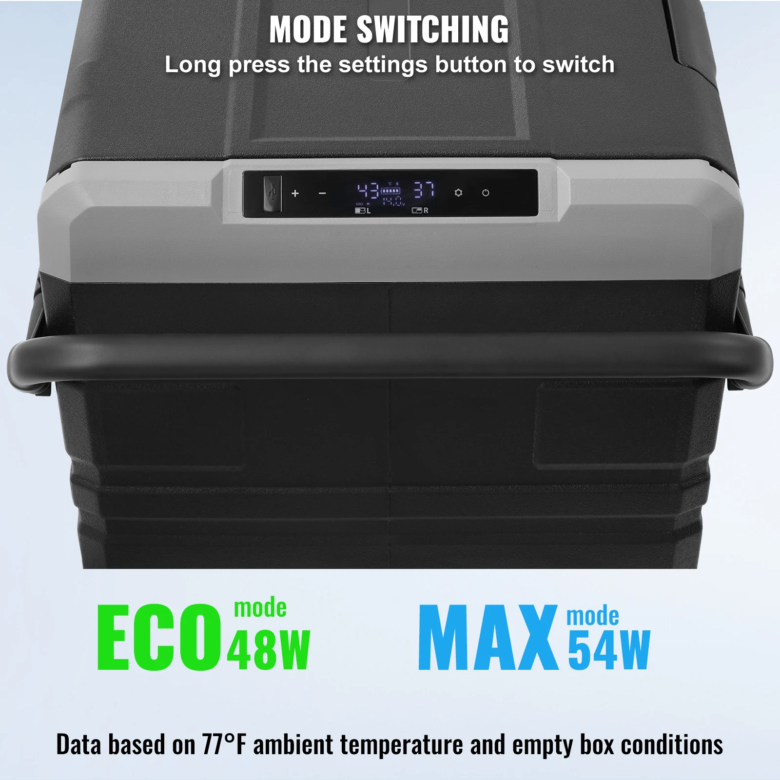 SucceBuy Car Refrigerator Car Refrigerator Fridge Dual Zone Portable Freezer with Wheels Handle -4℉-68℉ 12/24V DC and Cooler