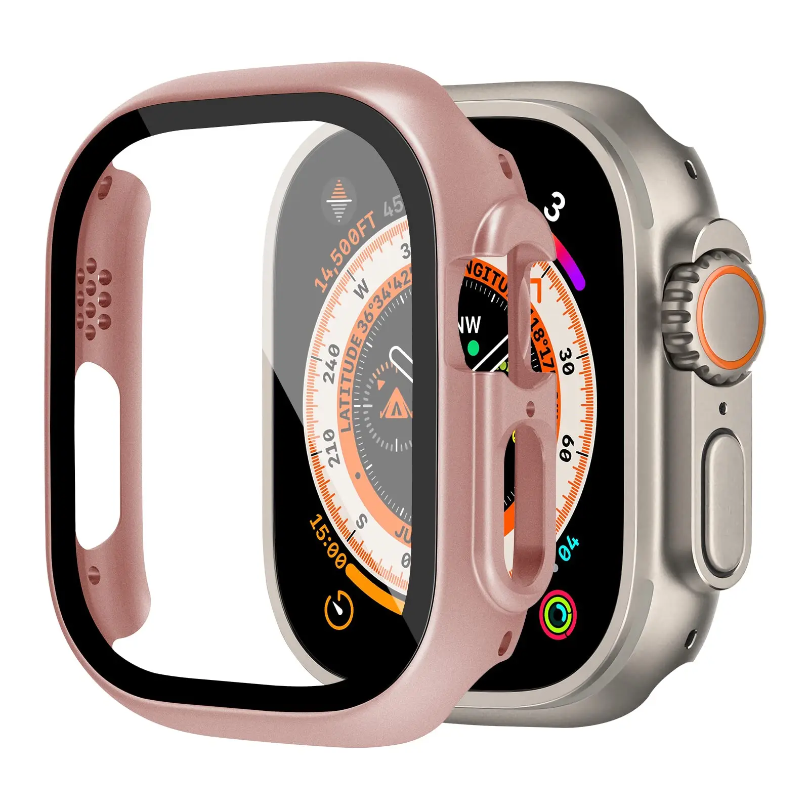 Shockproof Apple Watch Ultra 49mm Screen Protector with Tempered Glass
