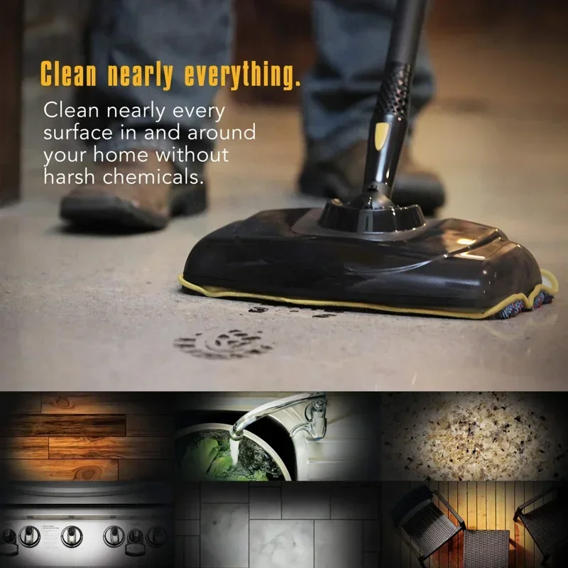 QWQJQWMcCulloch Deluxe Canister Steam Cleaner with 23 Accessories,Chemical-Free Pressurized Cleaning,for Floors,Windows,Autos an 4