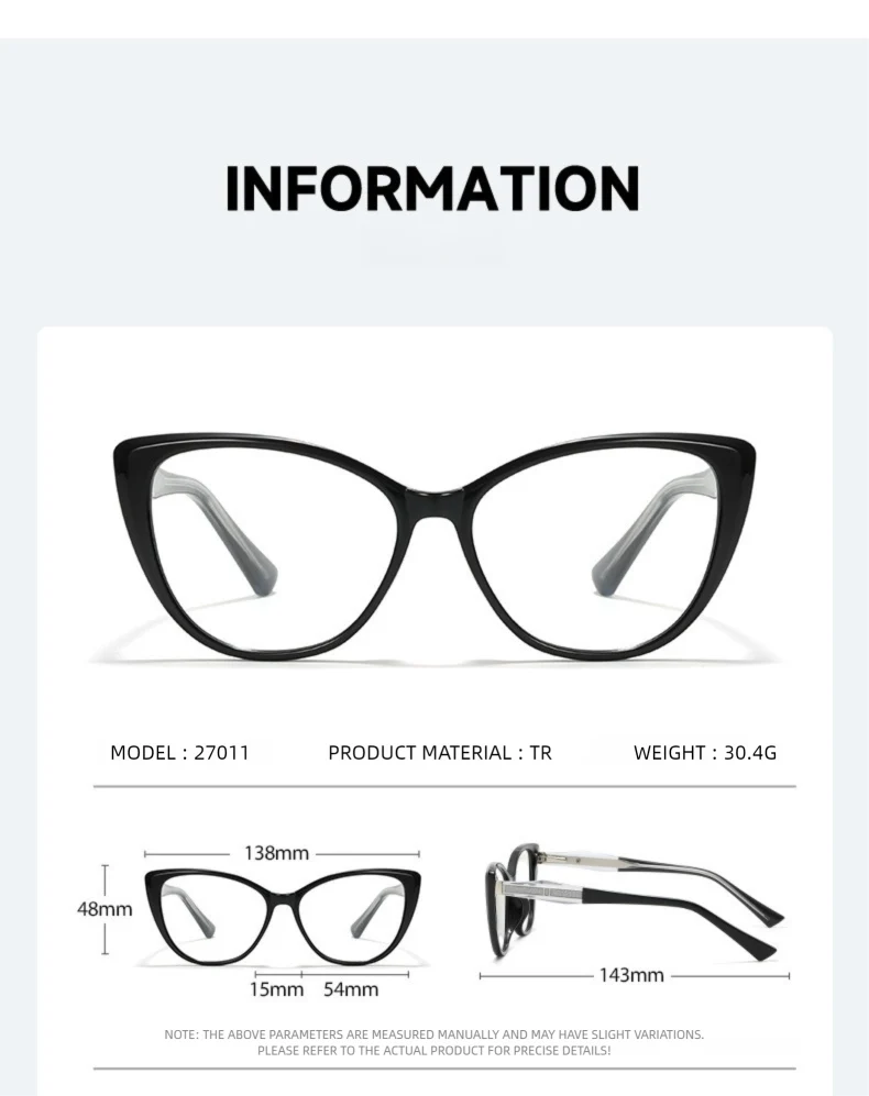 Stylish Oversized Cat Eye Glasses