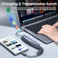 Toocki Type C to Type C Cable 100W Display Fast Charging Charger USB C to USB C Transparent PD Cable For IPhone15 Xiaomi Macbook - Image 3