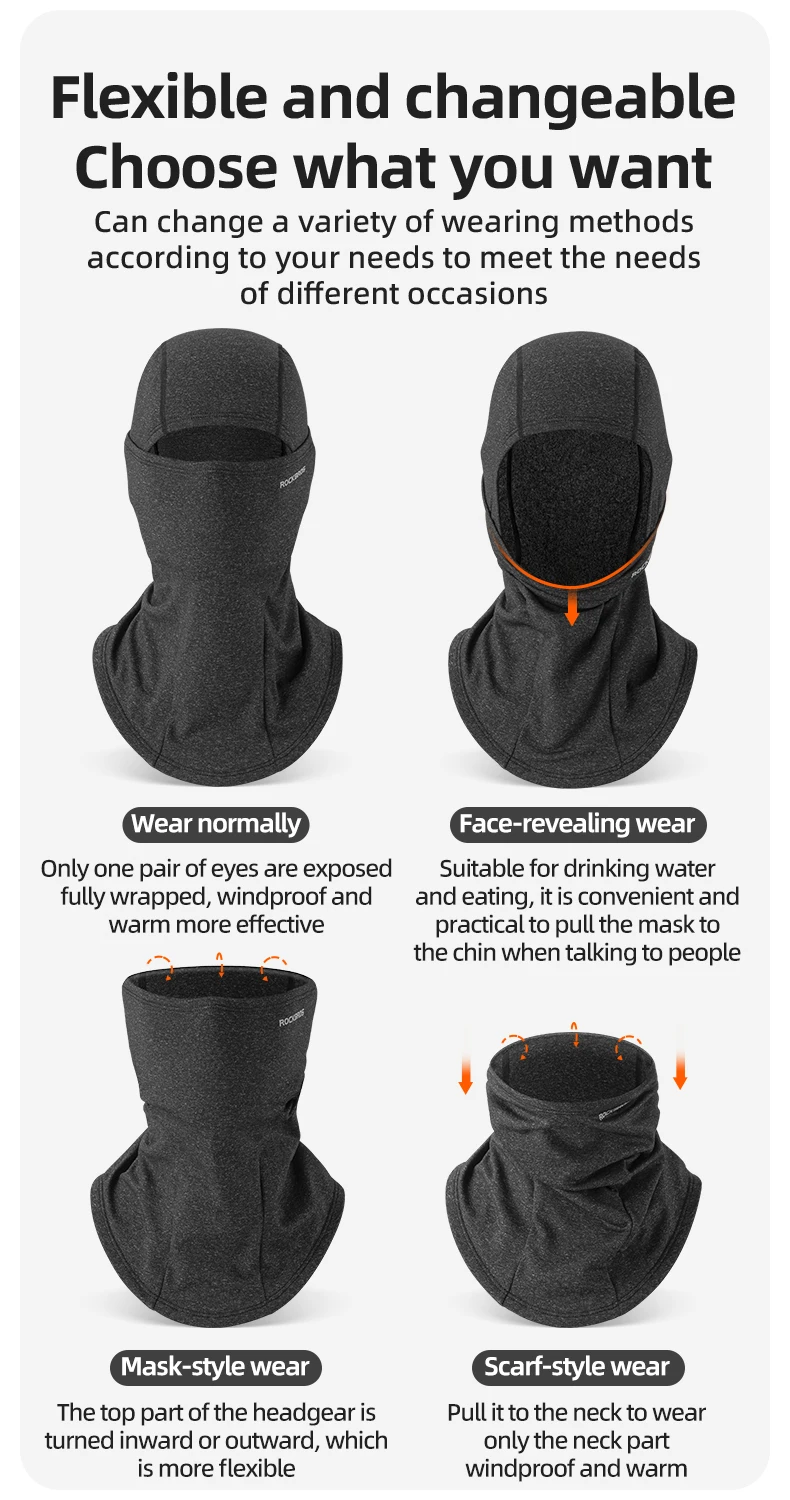 ROCKBROS Ice Silk Bike Caps Anti-UV Sonnenschutz Atmungsaktiv Fahrrad Bandana Schal Sport MTB Straße Vollgesichtsmaske Kappe Sommer – Detail 10