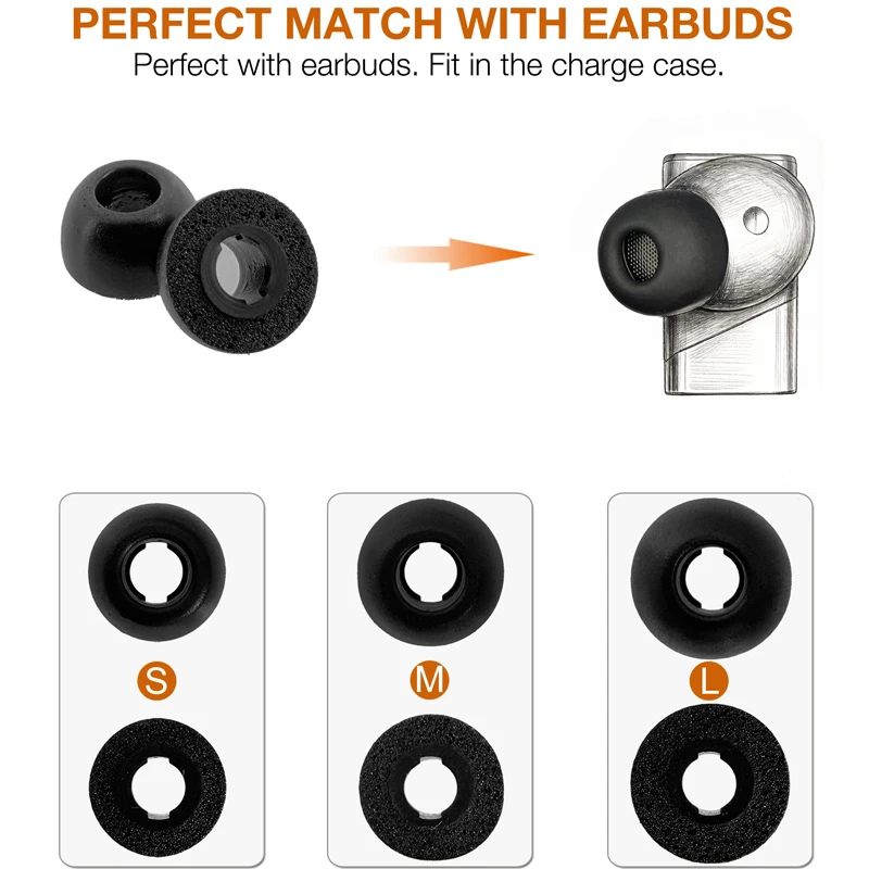 Memory Foam Ear Tips for Status Audio between pro between 3ANC And Status pro X Earbuds Compatible Eartips