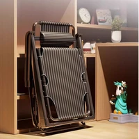 Reclining Lounge Chair with Cooling Mesh - Foldable Nap Chair for Office/Home Adjustable Space Saving Sleeper Ottoman Included 3