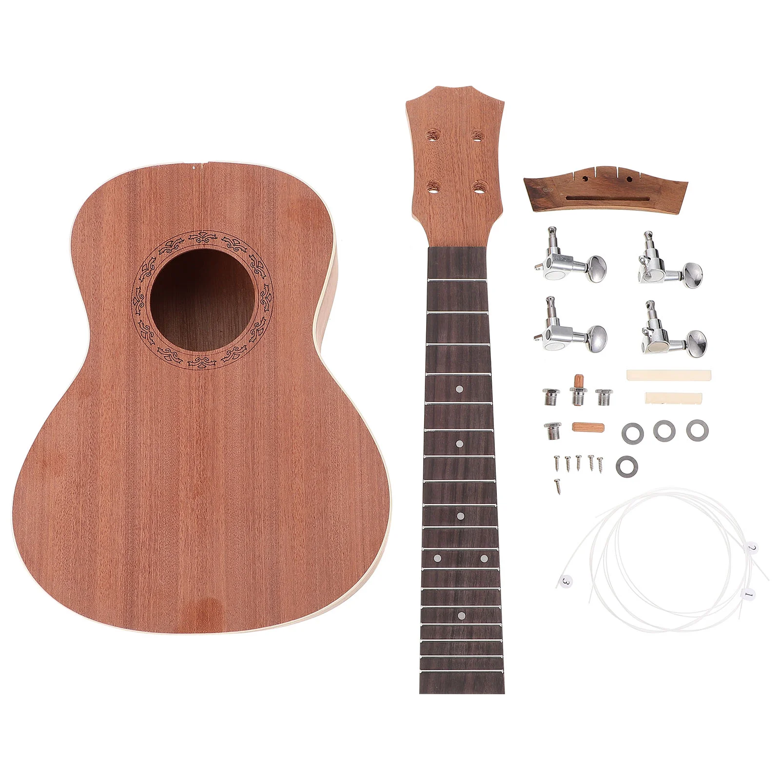 

23 Inch Ukulele Materials Kit Semi-Craft Children Decor Gift Bag Handmade Filler Kids DIY Guitar Handmade Kit Ukulele DIY Kit