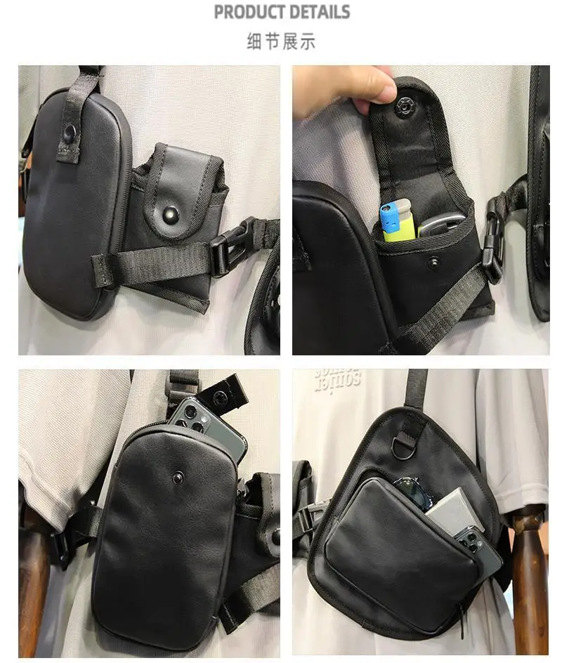 Men's Multifunctional Workwear Vest Bag with Multiple Pockets