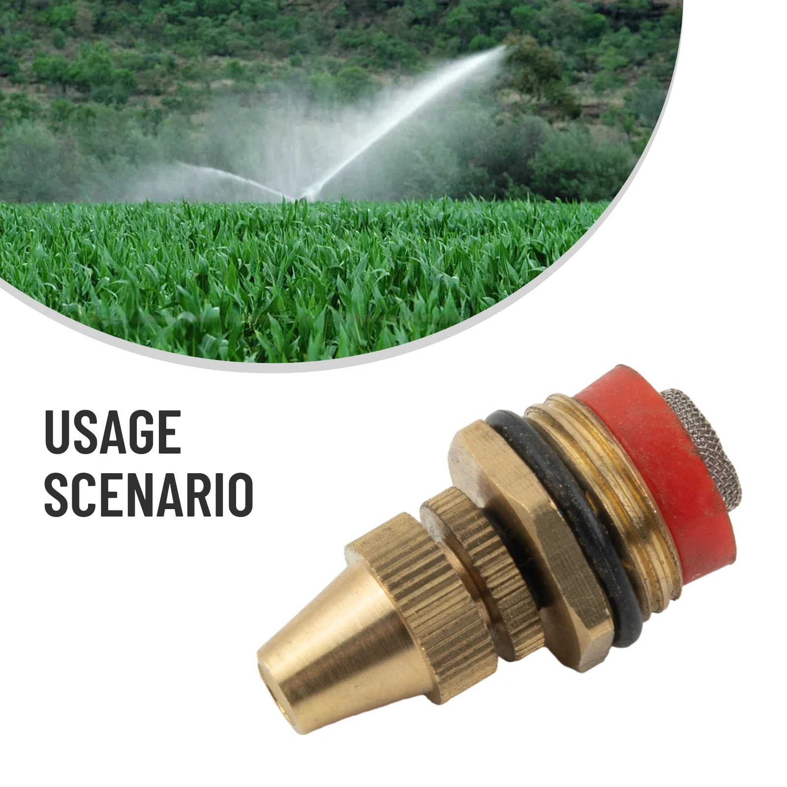 1/2 Inch Brass Spray Nozzle Adjustable Sprinkler Garden Lawn Atomizing Water Spray Removable Nozzle Lawn Sprinklers