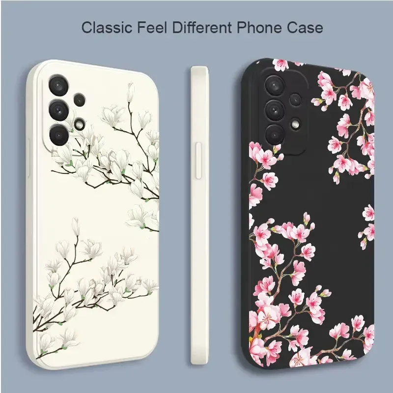 Floral Elegance Silicone Phone Case Cover