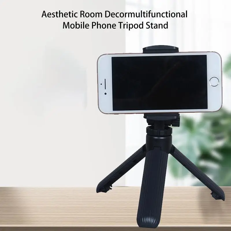 

Tripod For Phone Vlog Kit Equipment Portable Cellphone Mini Tripod Stand Multi-angle Adjustment Desktop Phone Holder Clip Tripod