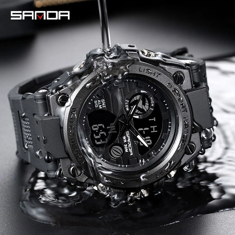 Sanda Sport Wrist Watch Men Watches Military Army Famous Brand Wristwatch  Dual Display Male Watch For Men Clock Waterproof Hours - Quartz  Wristwatches - AliExpress