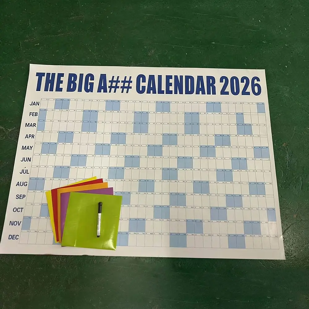 내구성이 뛰어난 대형 2026년 캘린더 플래너 시트 스케줄 스티커 플래너 타겟 365일 플래너 시트 벽걸이 캘린더 사무용품