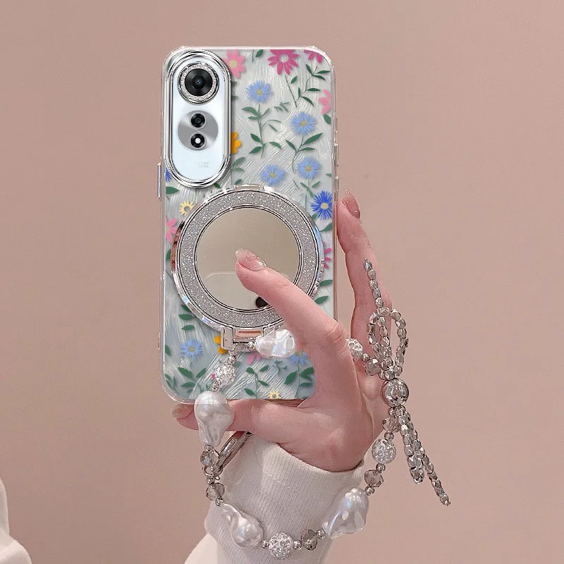 3-Piece Floral Phone Accessory Set with Case, Lanyard, and Stand